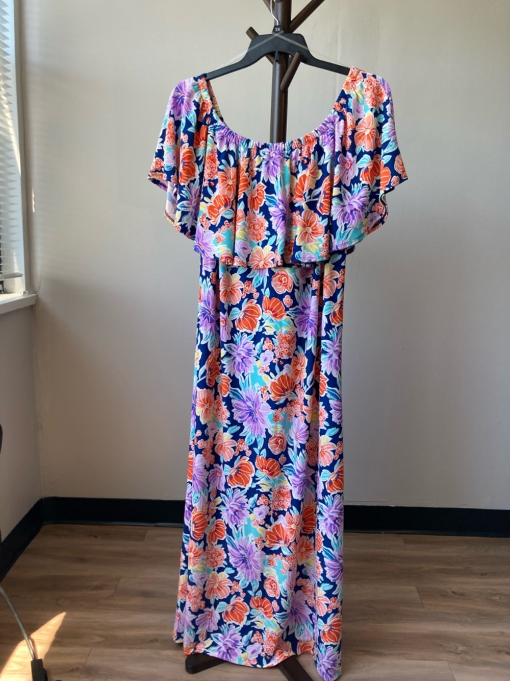 Ellen weaver dress floral print colorful pattern boho casual party size 3X - Picture 10 of 16